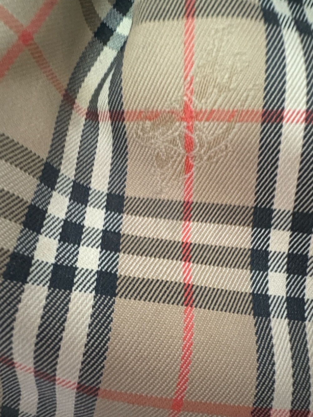 Burberry Red Nova Check Leather-Trim Vintage Check Backpack. - Picture 4 of 10